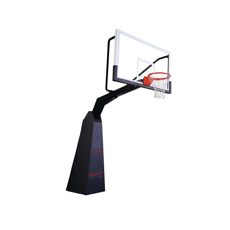 In-ground fixed height basketball hoops