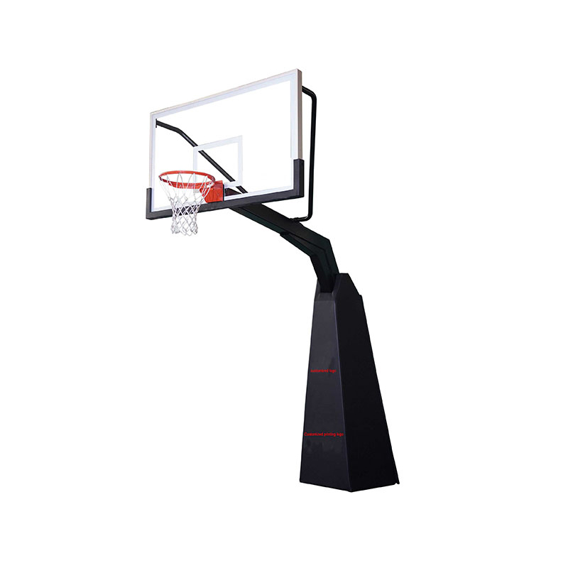 In-ground fixed height basketball hoops