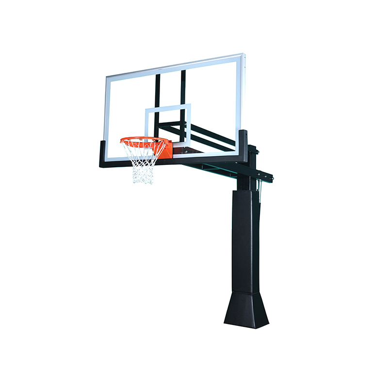 Adjustable basketball hoops